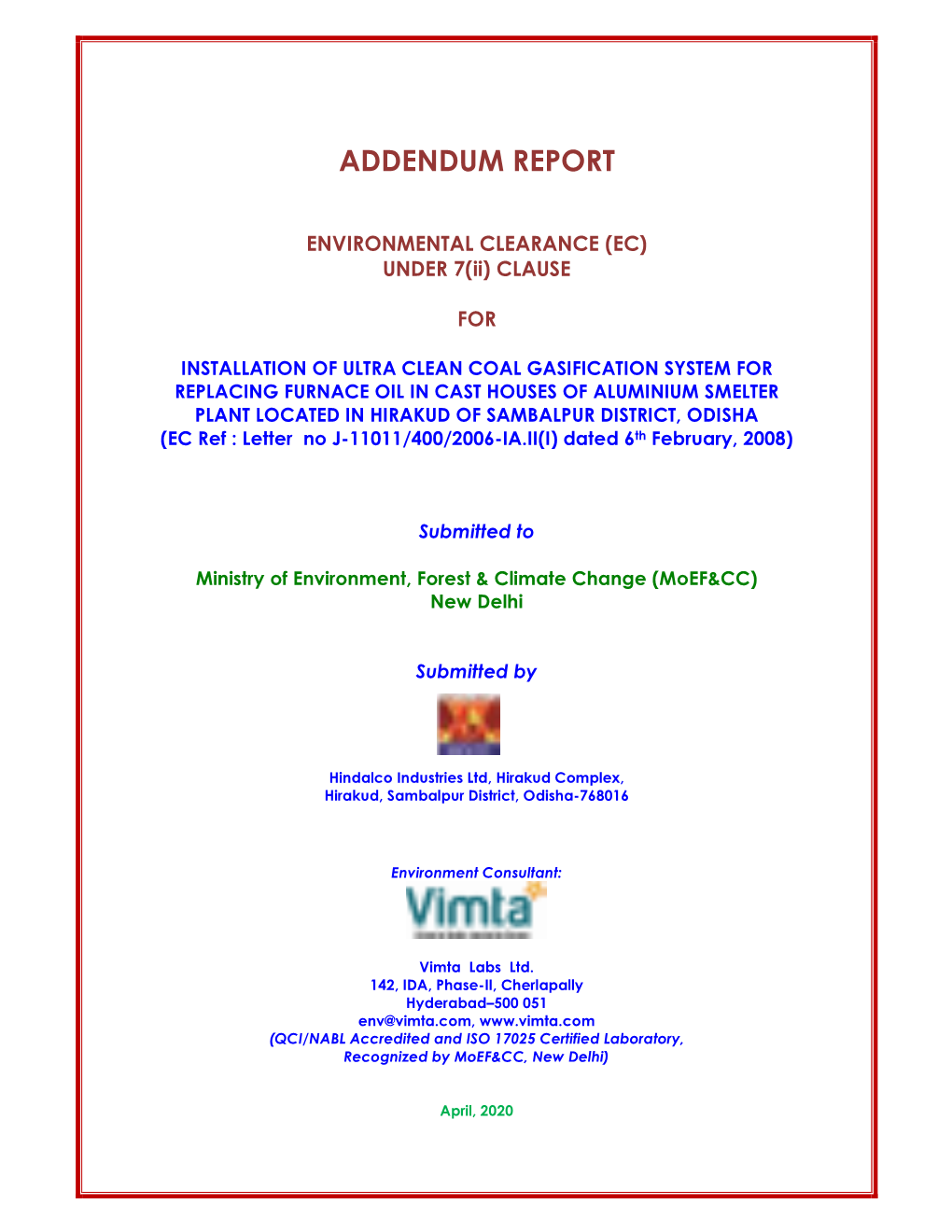 Addendum Report