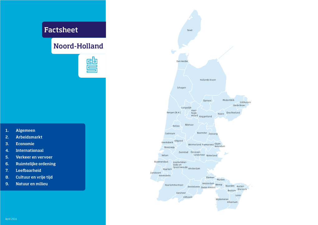 Factsheet Noord-Holland