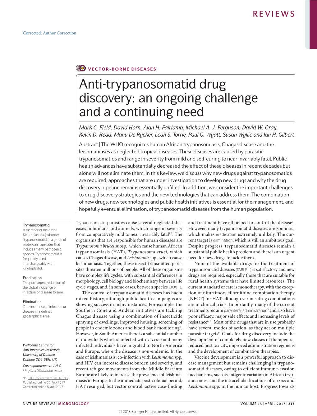 Anti-Trypanosomatid Drug Discovery: an Ongoing Challenge and a Continuing Need