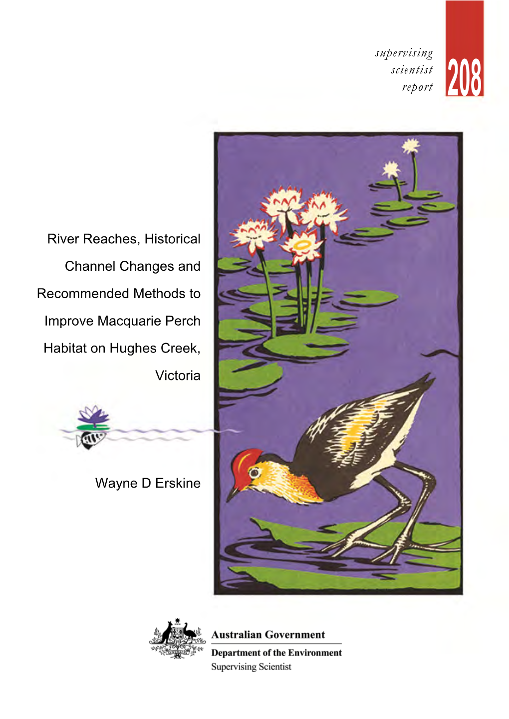 River Reaches, Historical Channel Changes and Recommended Methods to Improve Macquarie Perch Habitat on Hughes Creek, Victoria, May 2016