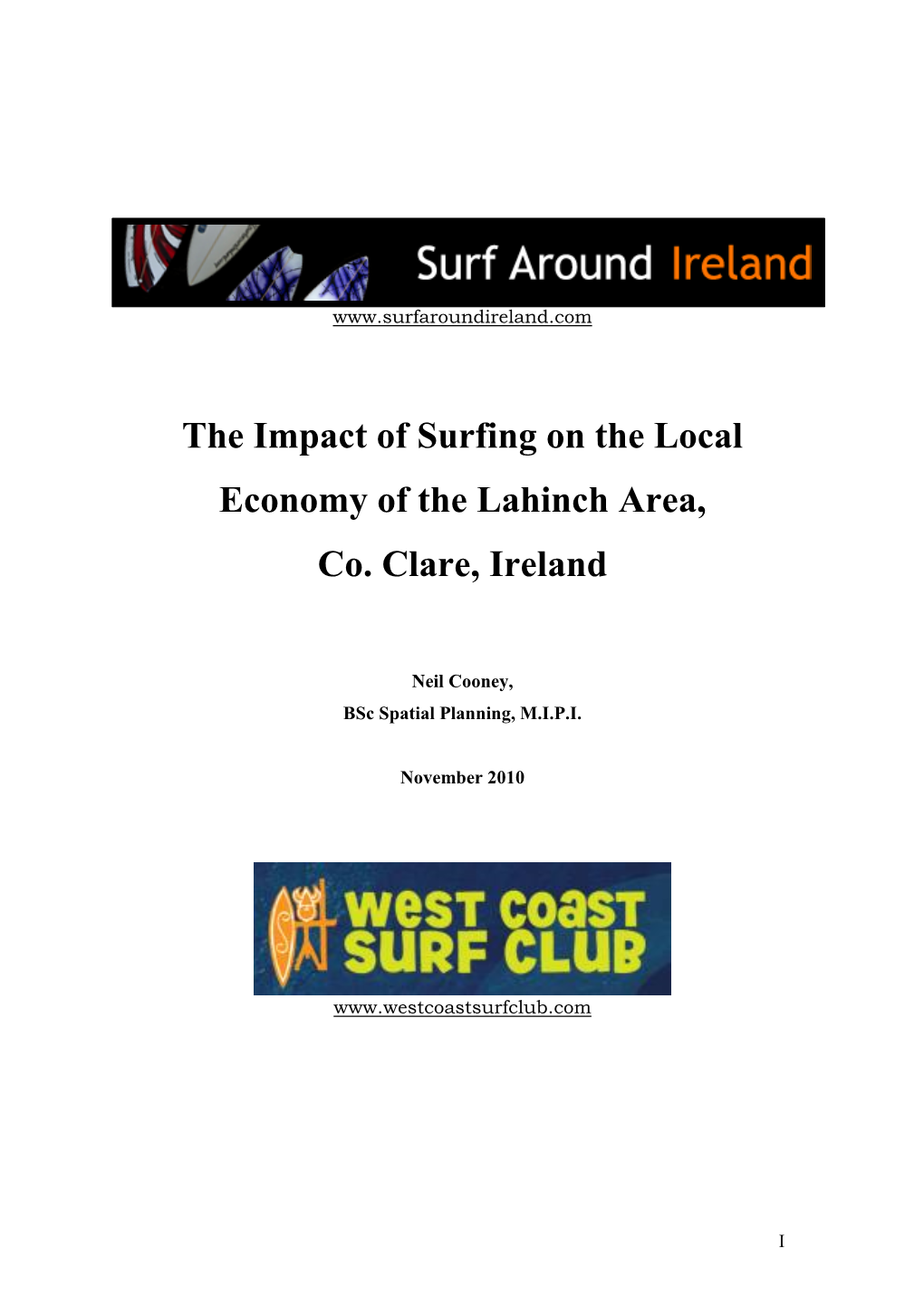 The Impact of Surfing on the Local Economy of the Lahinch Area, Co. Clare, Ireland