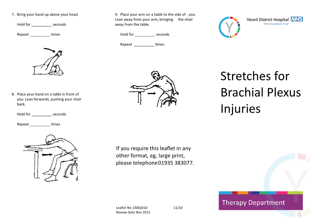 Stretches for Brachial Plexus Injuries