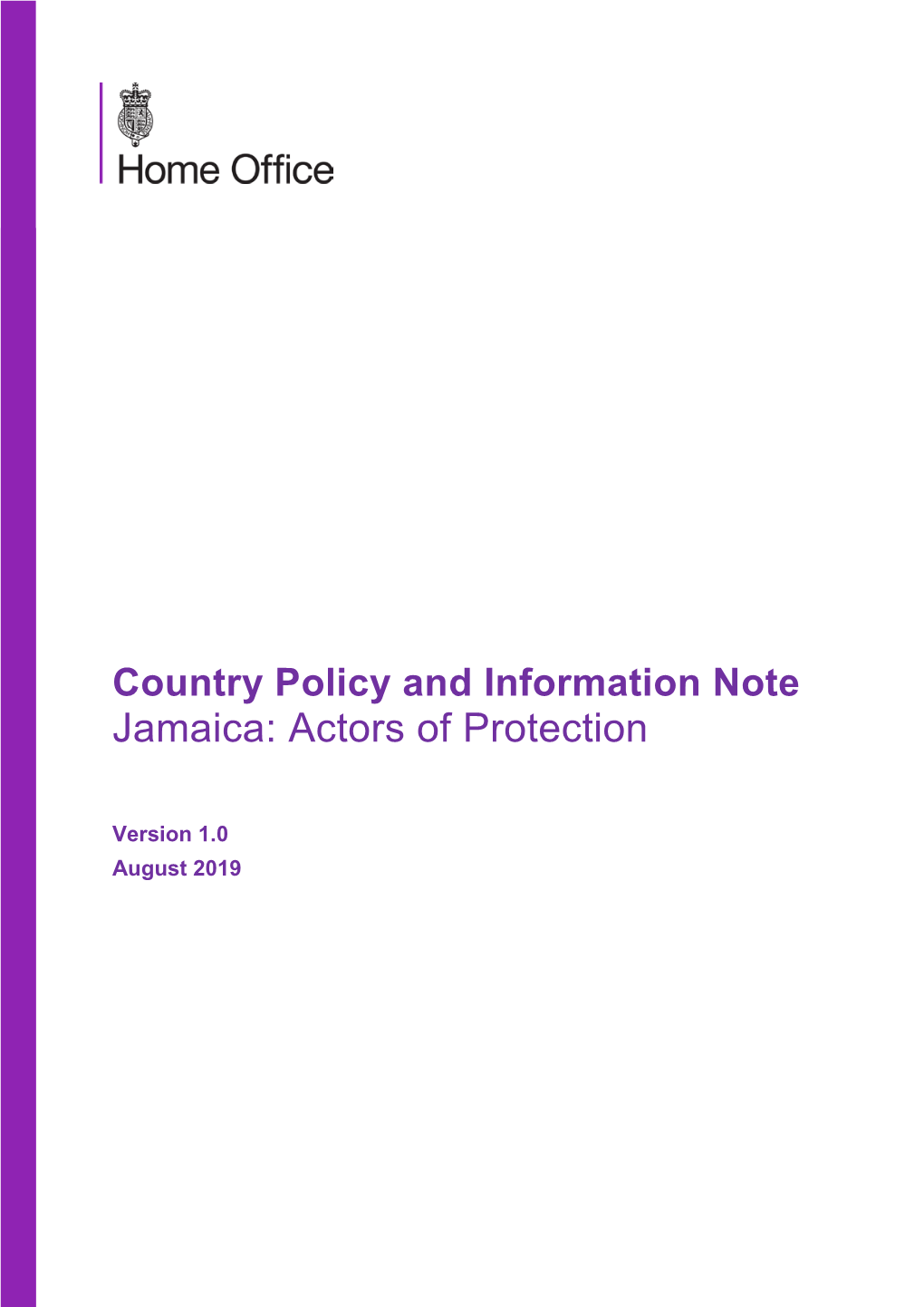 Jamaica: Actors of Protection