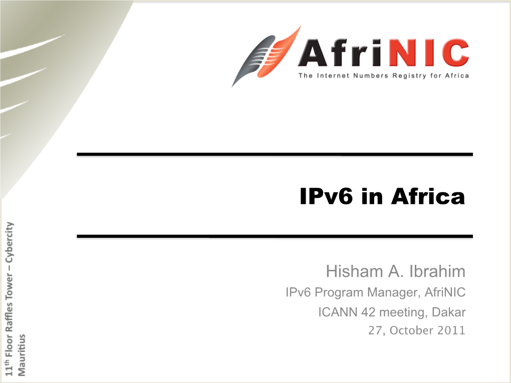 Ipv6 in Africa