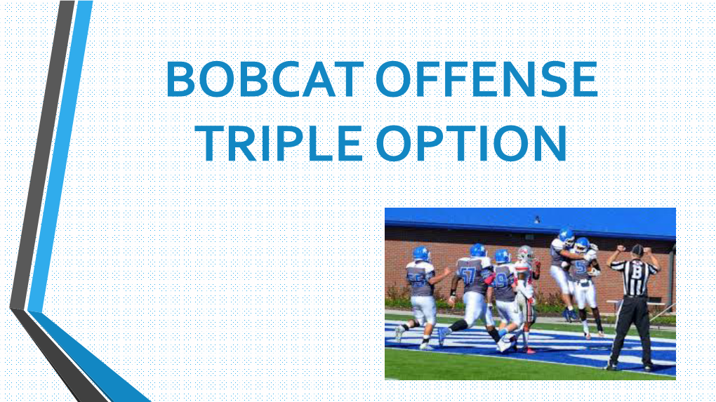 BOBCAT OFFENSE TRIPLE OPTION OPTION FOOTBALL OPTION BENEFITS FLEXBONE • Neutralize a Dominant Defender
