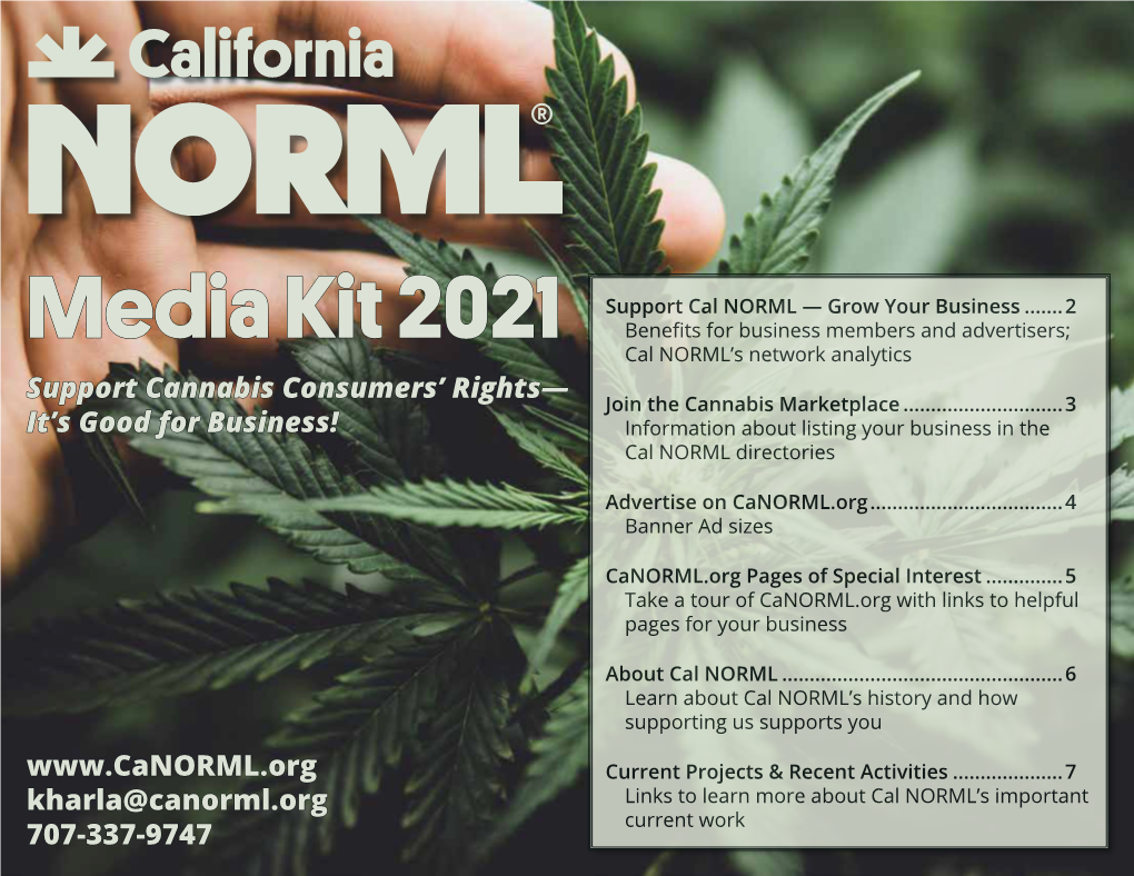 Cal NORML Media Kit