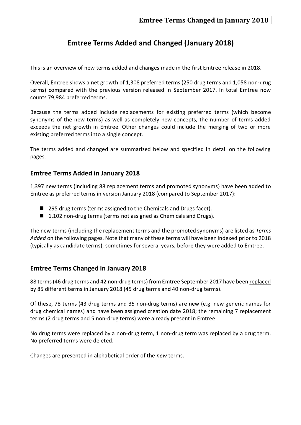 Emtree Terms Changed in January 2018