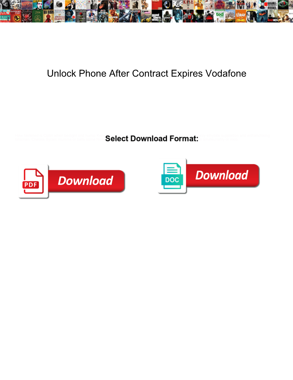 Unlock Phone After Contract Expires Vodafone