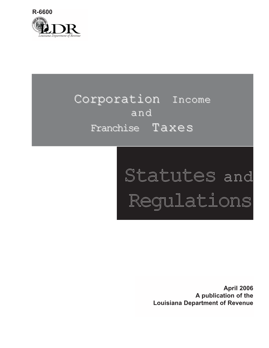 Statutes and Regulations