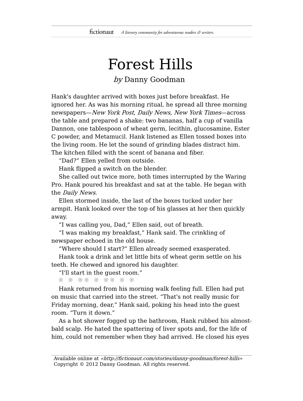 Forest Hills by Danny Goodman