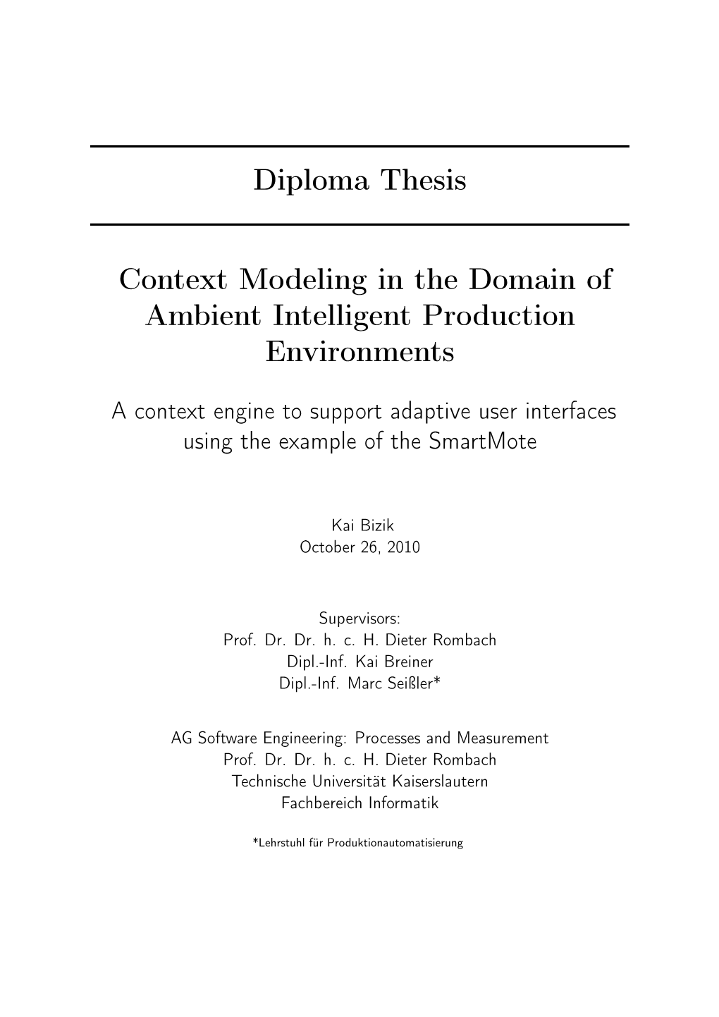 Diploma Thesis