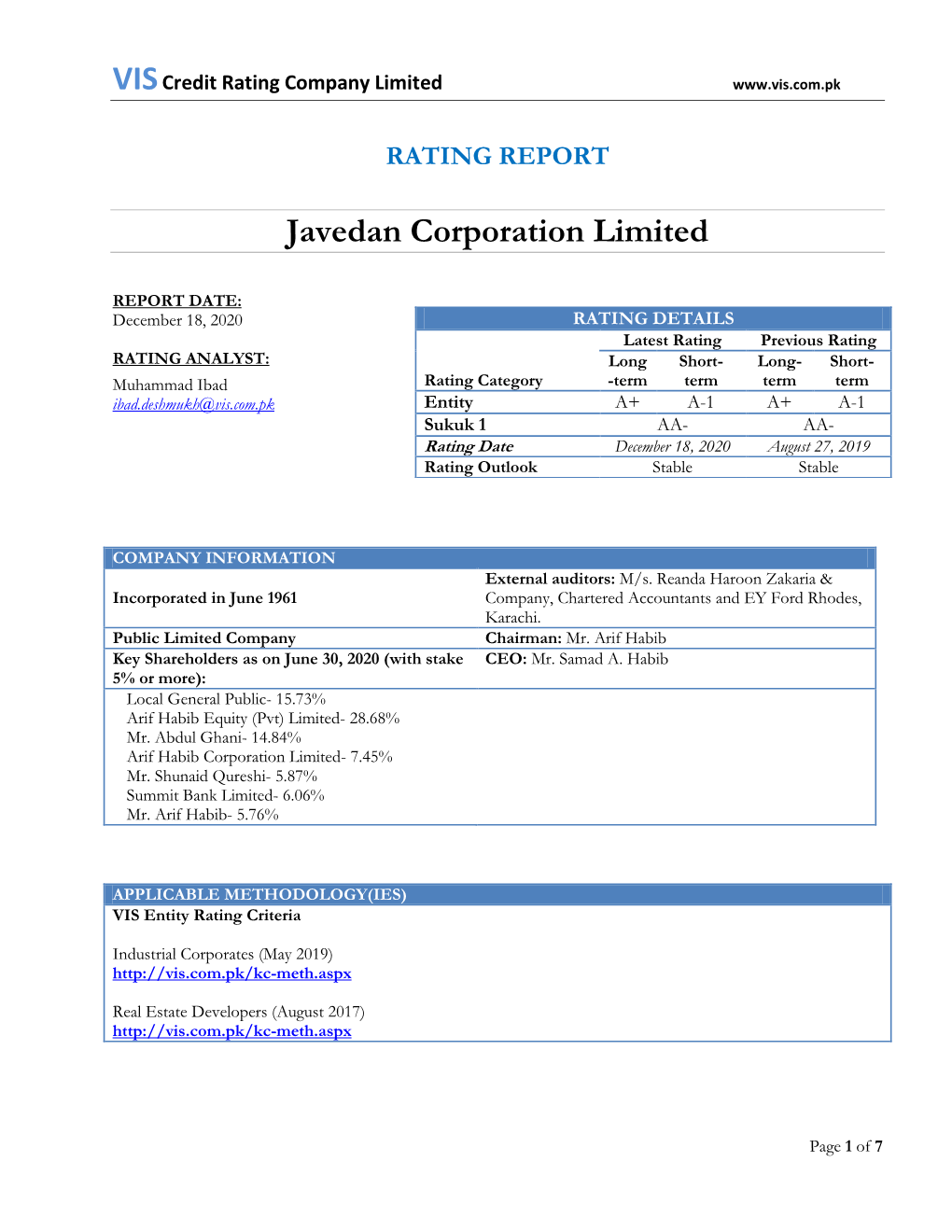 Javedan Corporation Limited