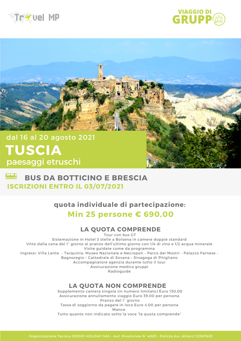 TUSCIA: Paesaggi Etruschi Bagnaia – Tarquinia – Tuscania – Caprarola – Bagnoregio - Pitigliano