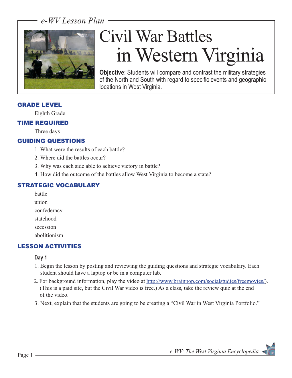 Civil War Battles in Western Virginia