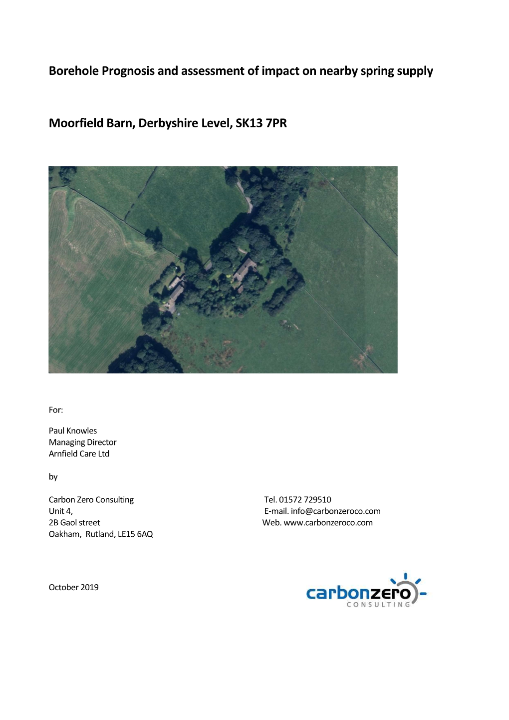 Borehole Prognosis and Assessment of Impact on Nearby Spring Supply