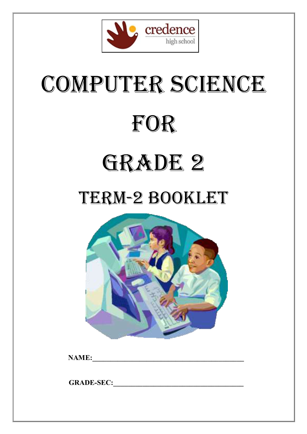 Computer Science for Grade 2 Term-2 Booklet