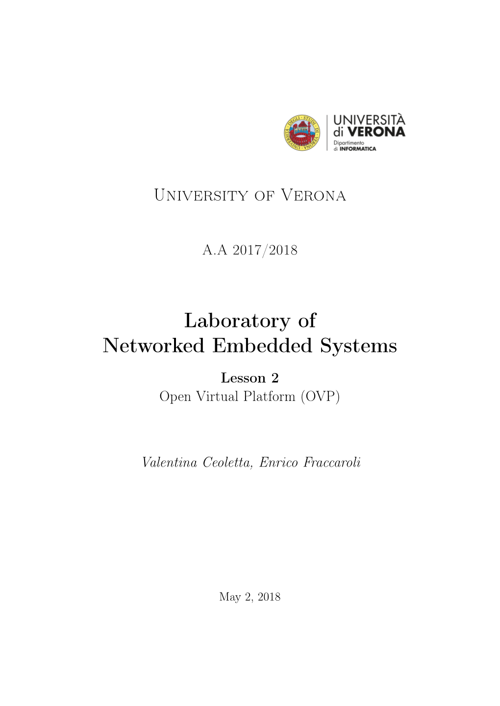 Laboratory of Networked Embedded Systems