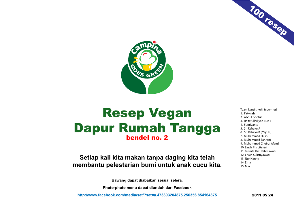 Resep Vegan Dapur Rumah Tangga