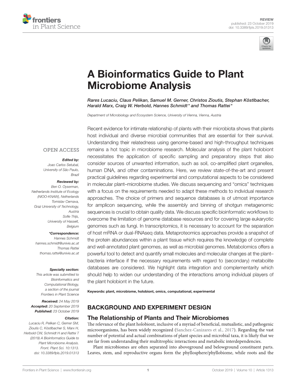 A Bioinformatics Guide to Plant Microbiome Analysis