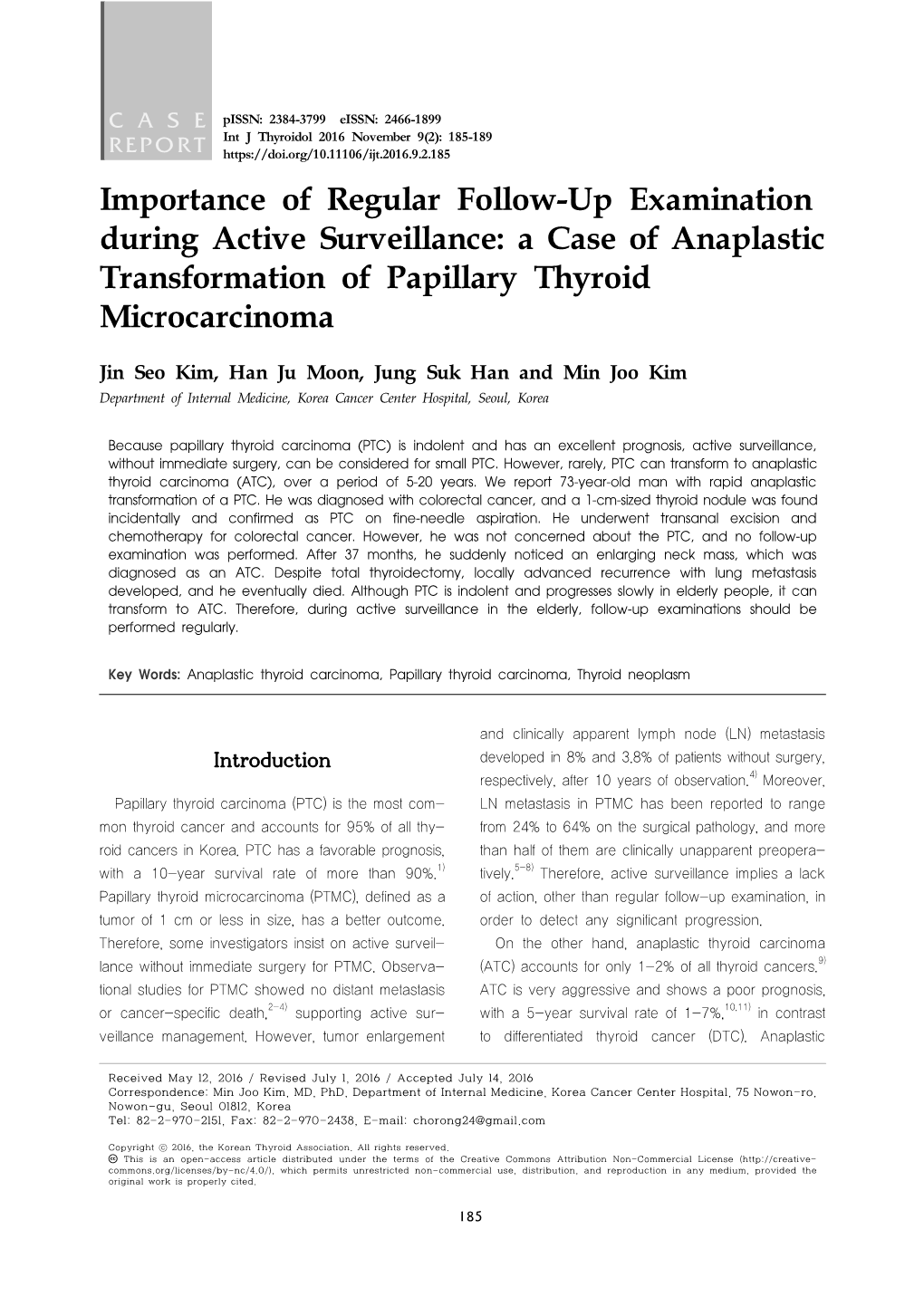 A Case of Anaplastic Transformation of Papillary Thyroid Microcarcinoma