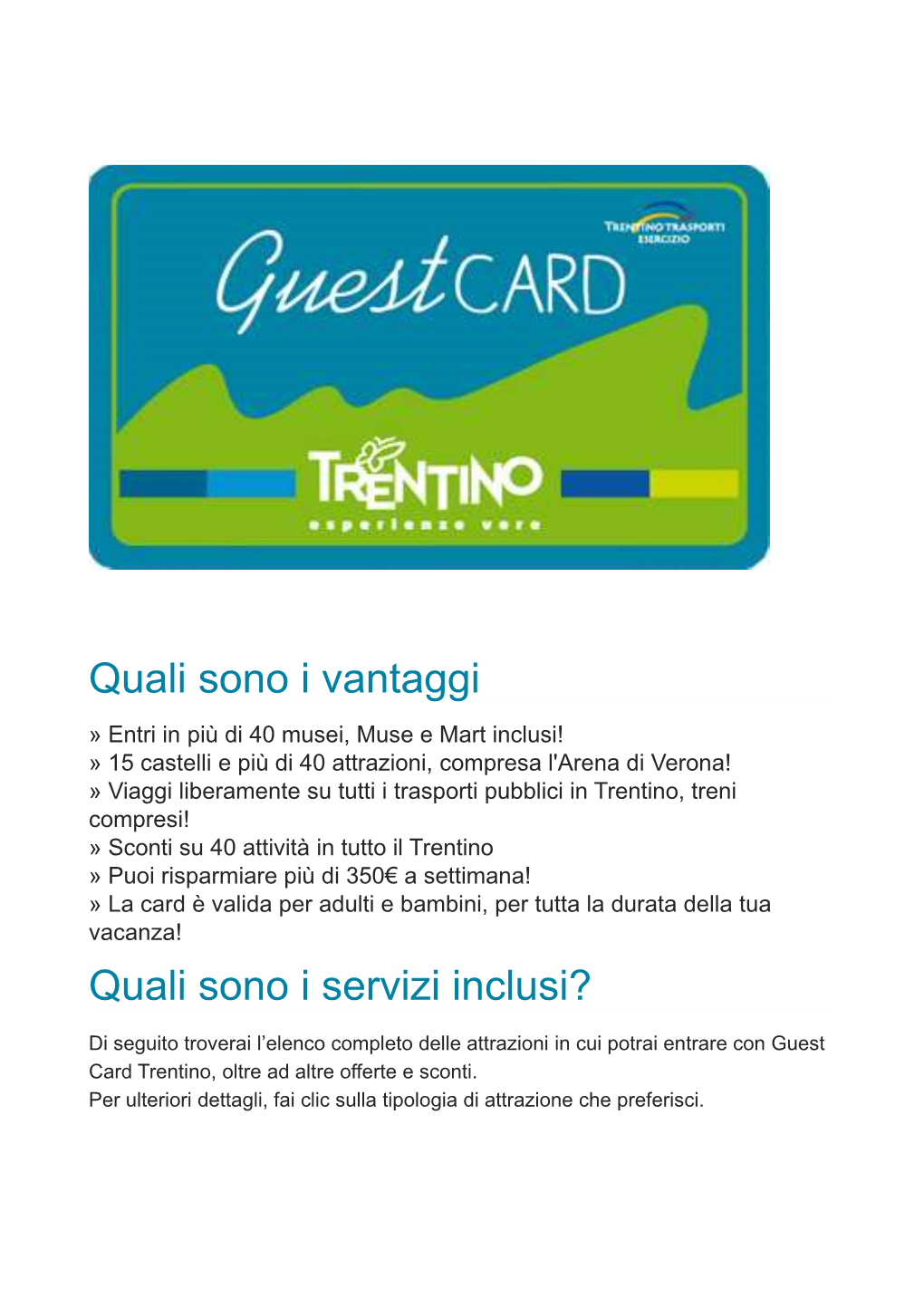 Spostarsi in Trentino Con La Trentino Guest Card