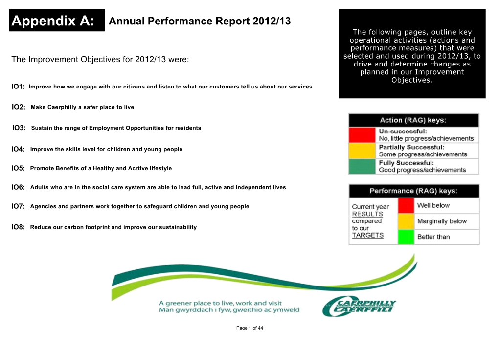 Appendix A: Annual Performance Report 2012/13