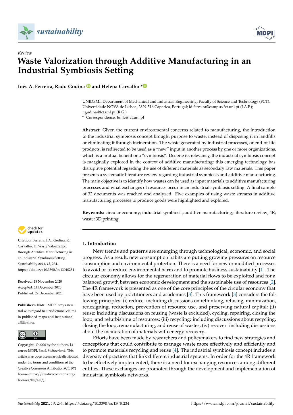 Waste Valorization Through Additive Manufacturing in an Industrial Symbiosis Setting