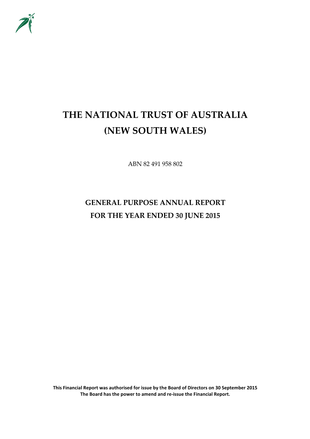 The National Trust of Australia (New South Wales)