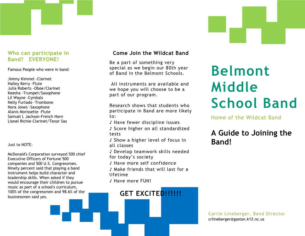 Belmont Middle School Band