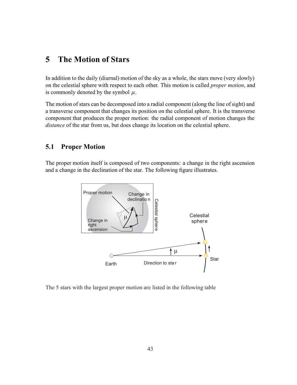 5 the Motion of Stars