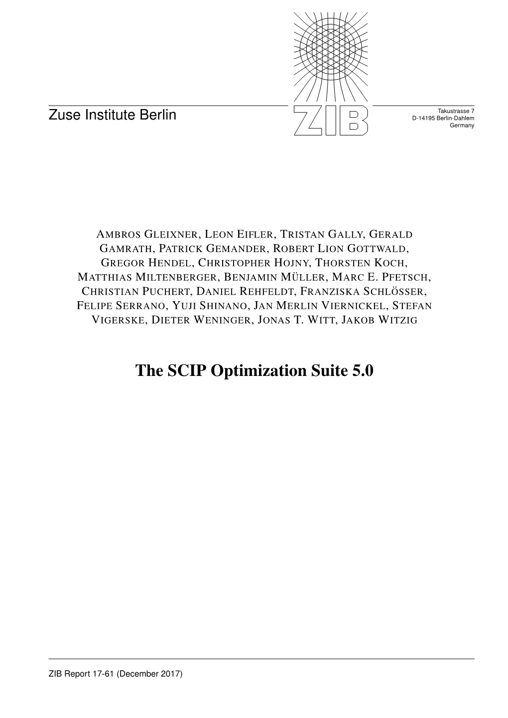 The SCIP Optimization Suite 5.0 Revision 2