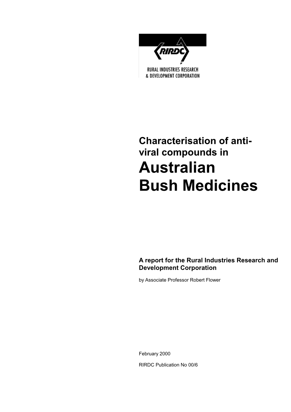 Viral Compounds in Australian Bush Medicines