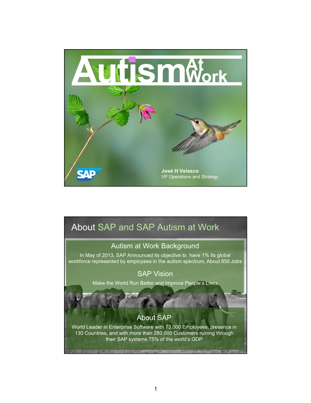 About SAP and SAP Autism at Work