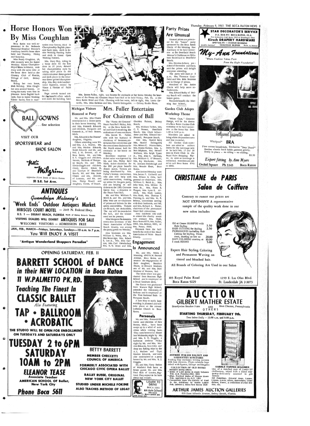 BOCA RATON NEWS Thursday, February 9, 1961 Actors' Award Given Evening