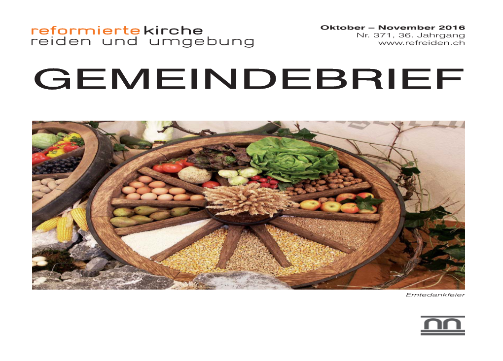 Gemeindebrief Oktober/November 2016