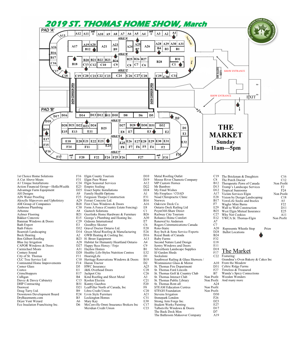 2016 ST. THOMAS HOME SHOW, April 1St—