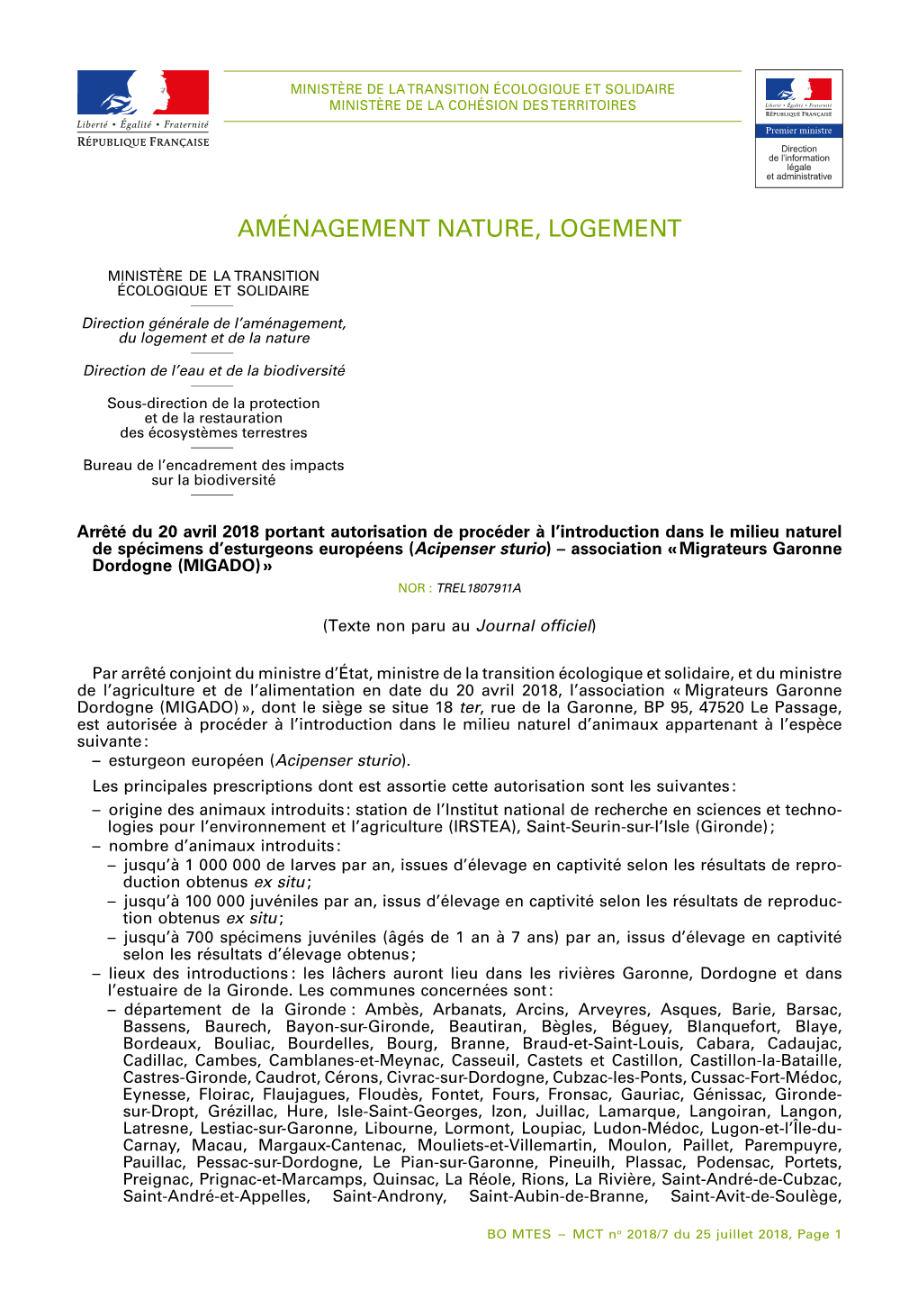 Aménagement Nature, Logement