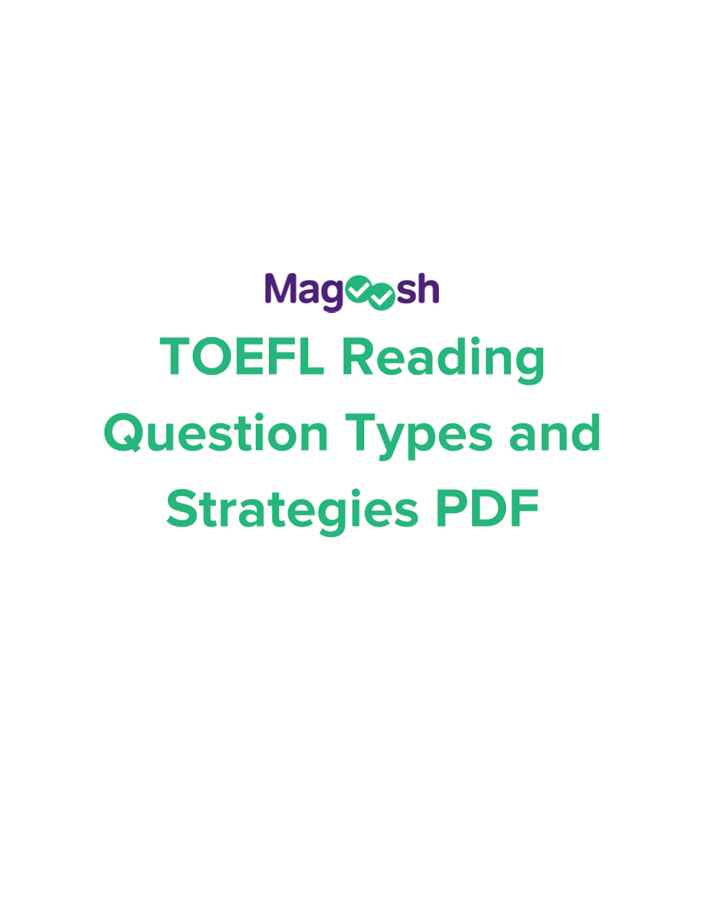 TOEFL Reading Question Types and Strategies PDF