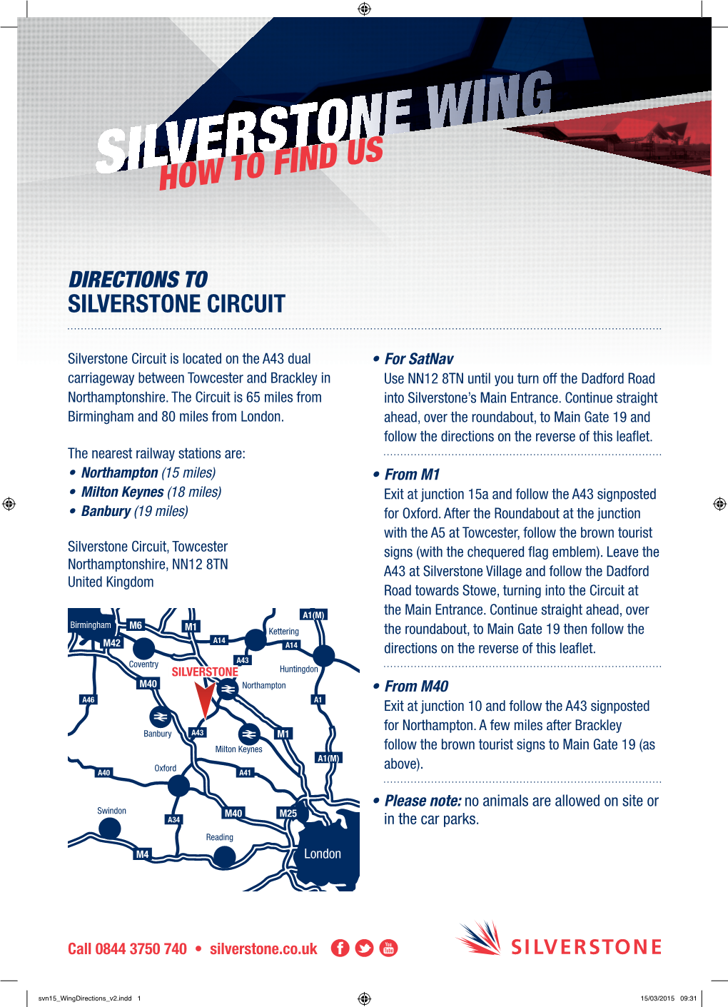 Directions to Silverstone Circuit