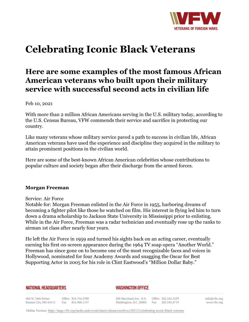 Celebrating Iconic Black Veterans