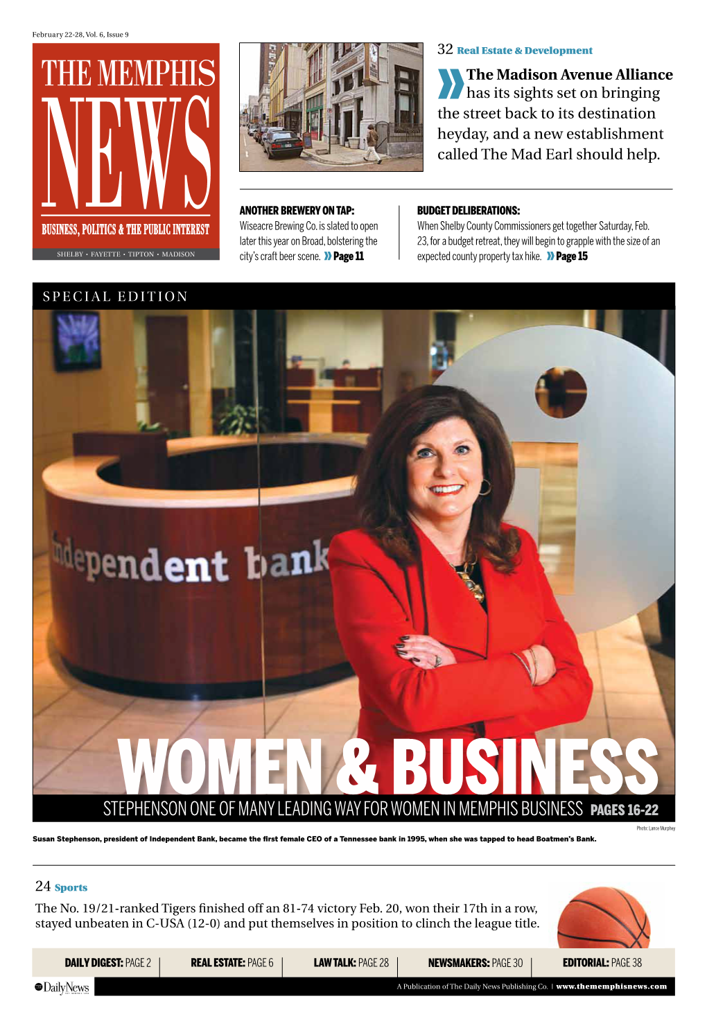 Stephenson One of Many Leading Way for Women in Memphis Business Pages 16-22