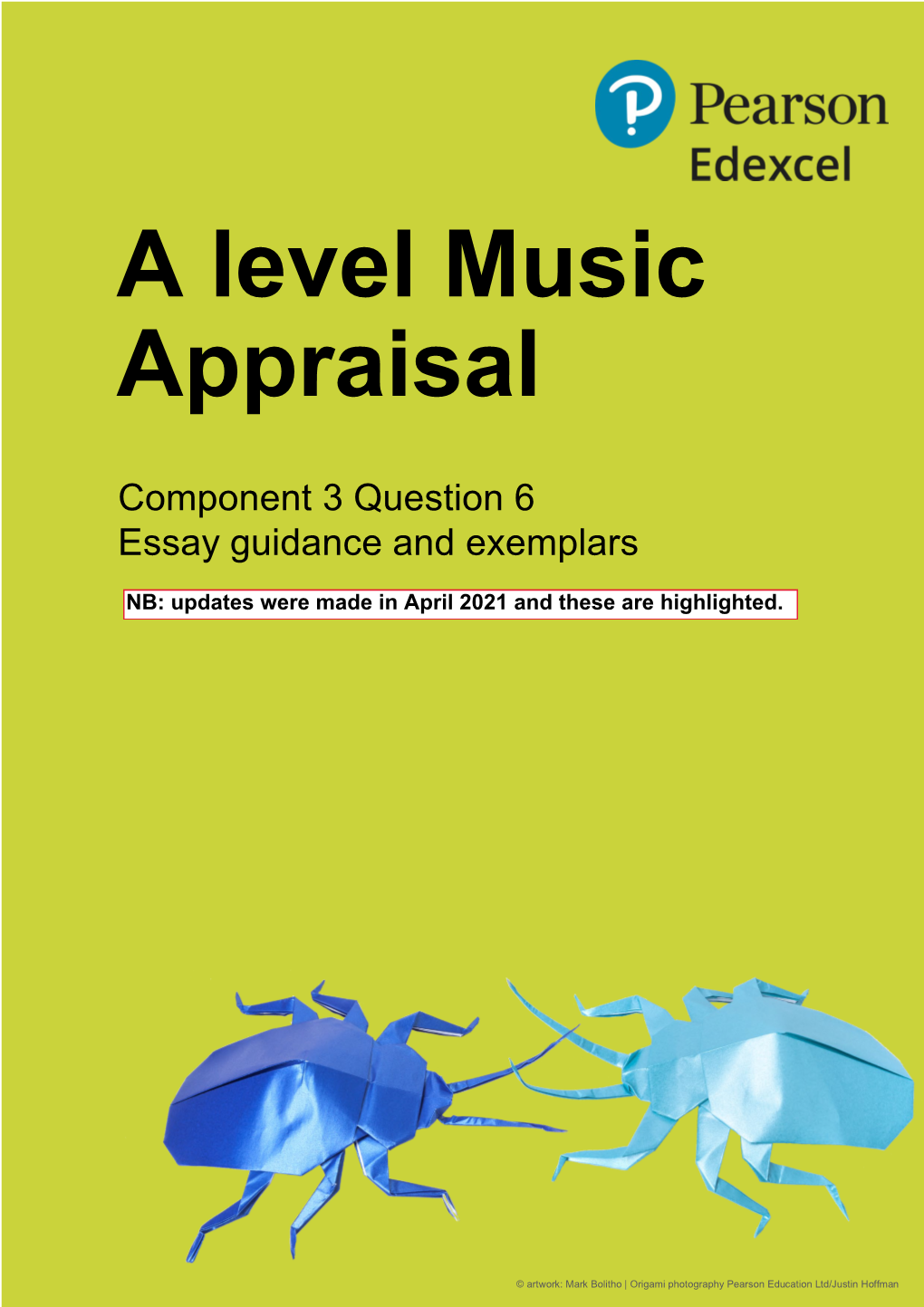 A Level Music Appraisal