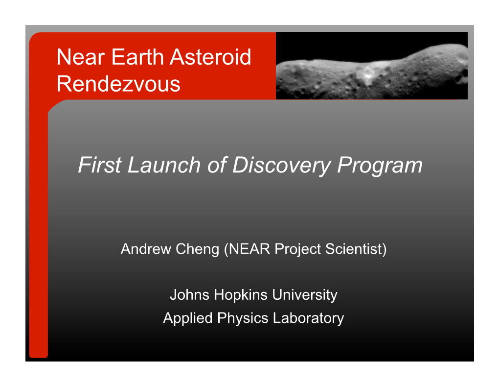 Near Earth Asteroid Rendezvous