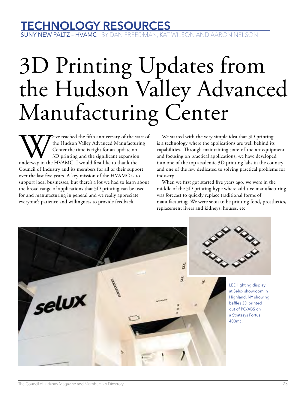 3D Printing Updates from the Hudson Valley Advanced Manufacturing Center