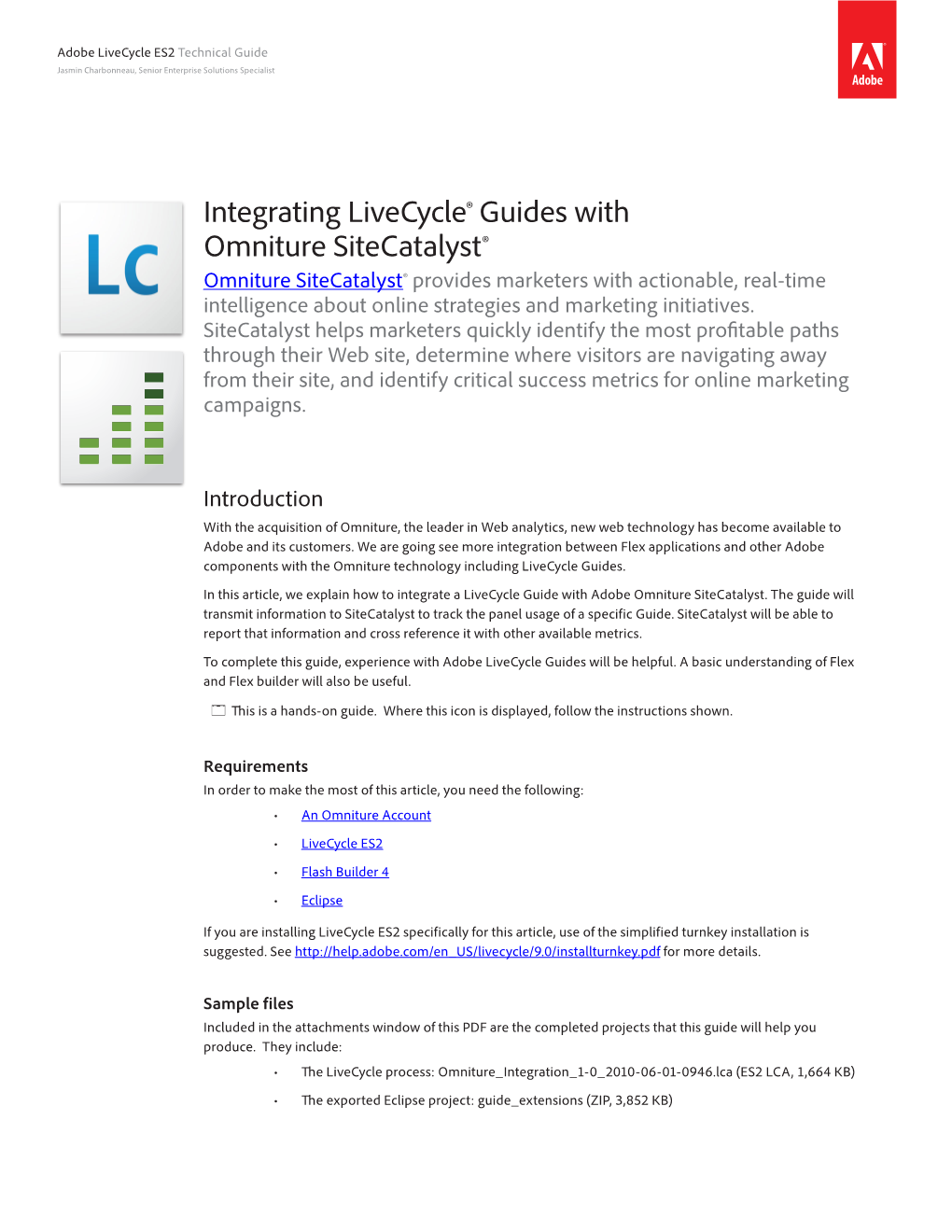 Integrating Livecycle® Guides with Omniture Sitecatalyst®