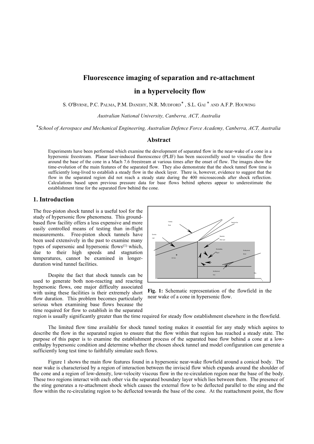 Fluorescence Imaging of Separation and Re-Attachment