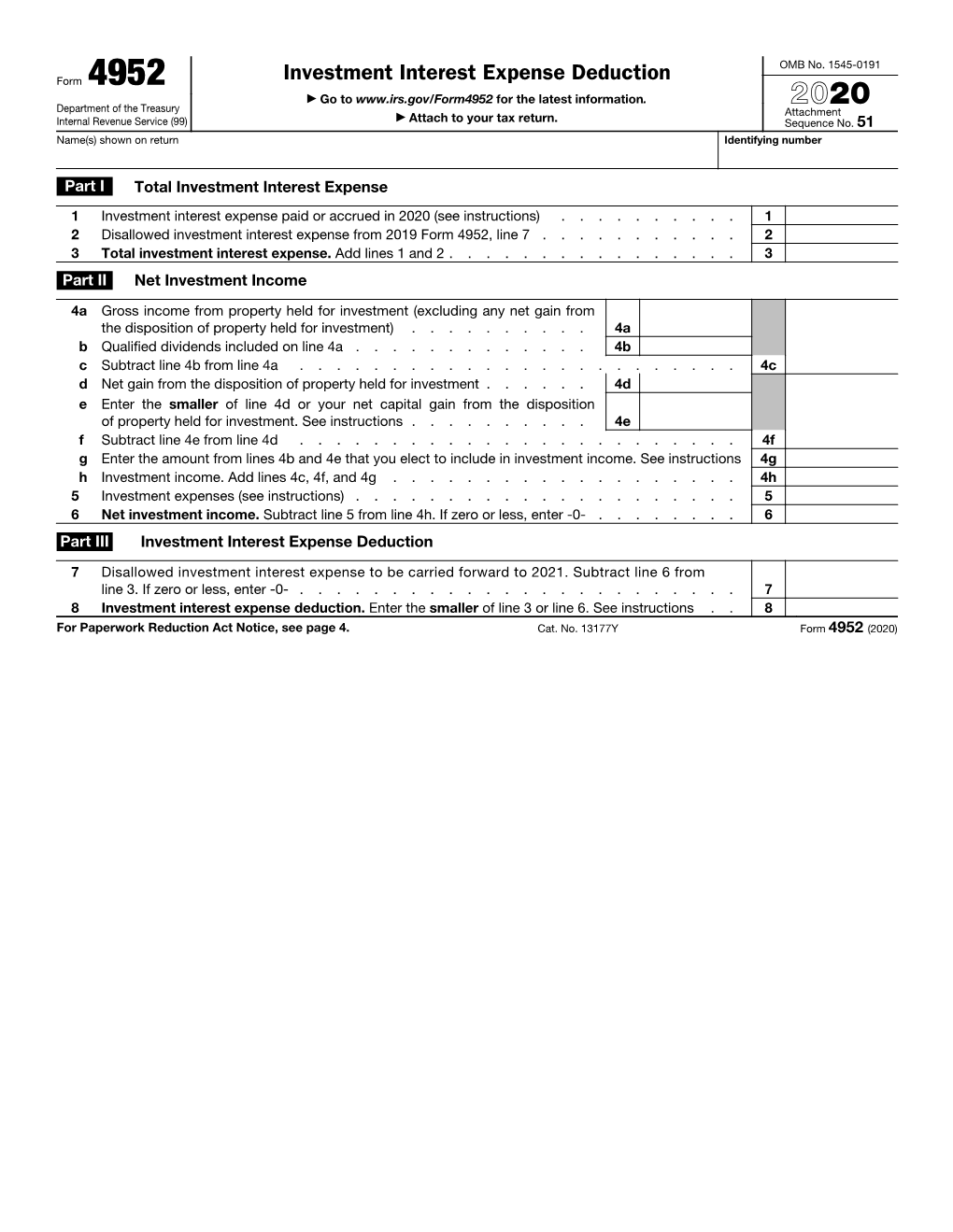 Investment Interest Expense Deduction ▶ Go to for the Latest Information