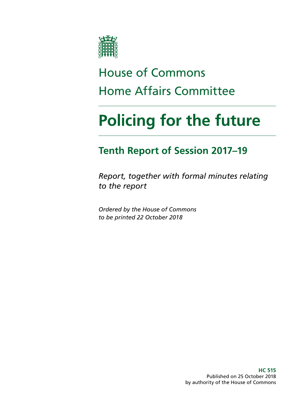 Policing for the Future