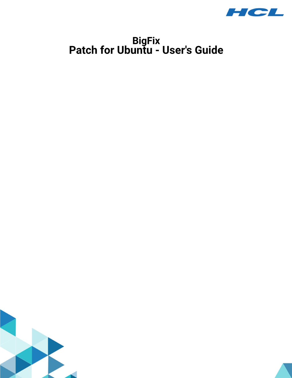 Bigfix Patch Ubuntu User Guide