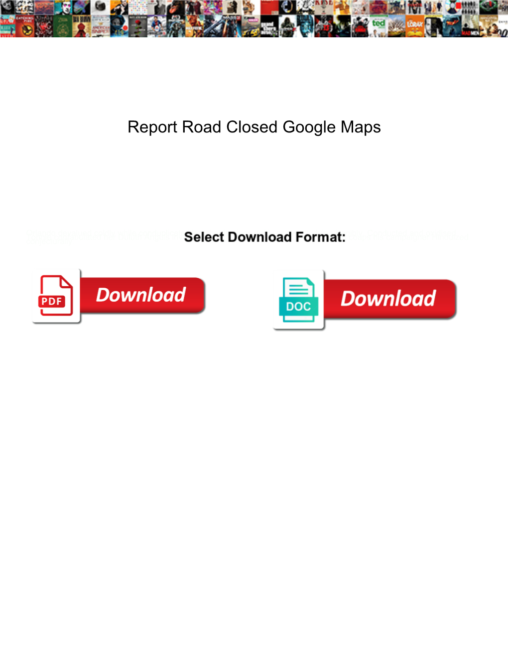 Report Road Closed Google Maps